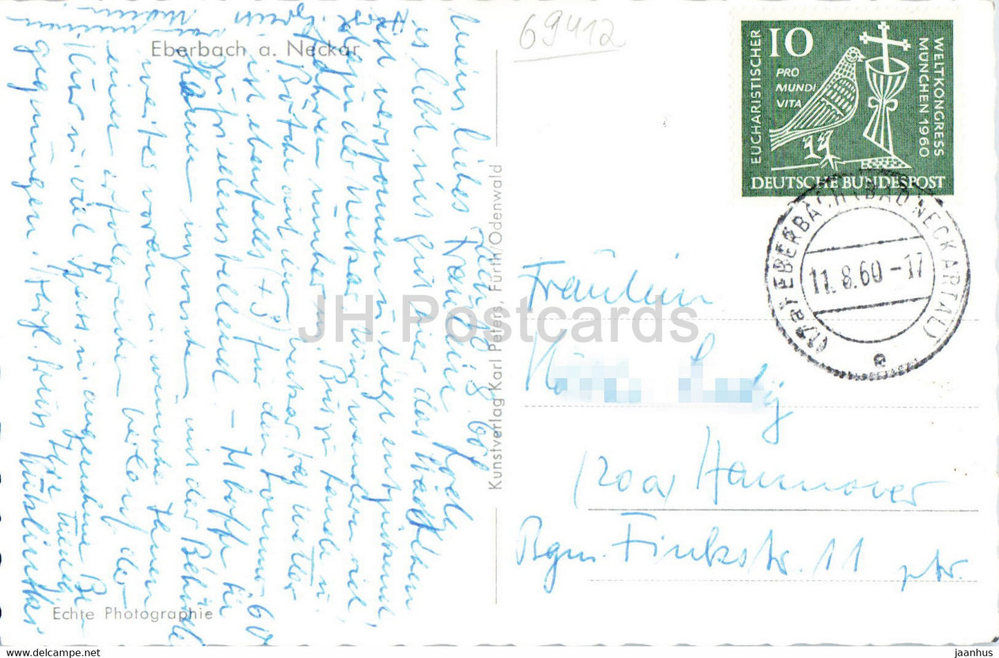 Eberbach a Neckar - 1960 - Germany - used