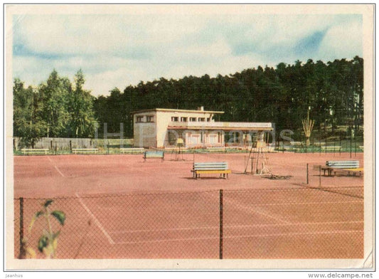 New Tennis Courts - Mezapark - Riga - 1962 - Latvia USSR - used - JH Postcards