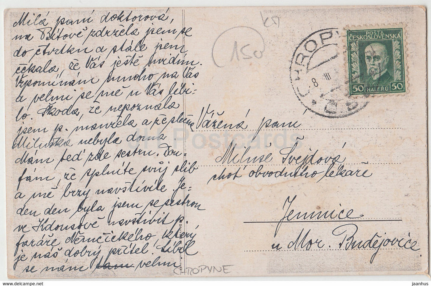 Pozdrav z Chropine - Chropyne - old postcard - Czech Republic - Czechoslovakia - used