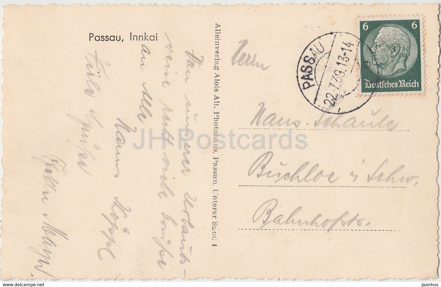 Passau - Innkai - old postcard - 1939 - Germany - used