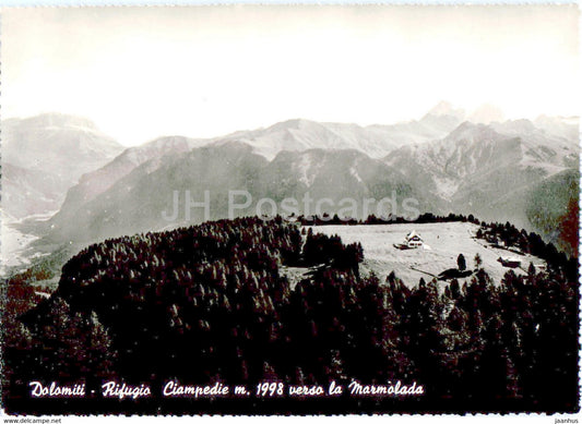 Dolomiti - Rifugio Ciampedie - Marmolada - old postcard - Italy - unused - JH Postcards