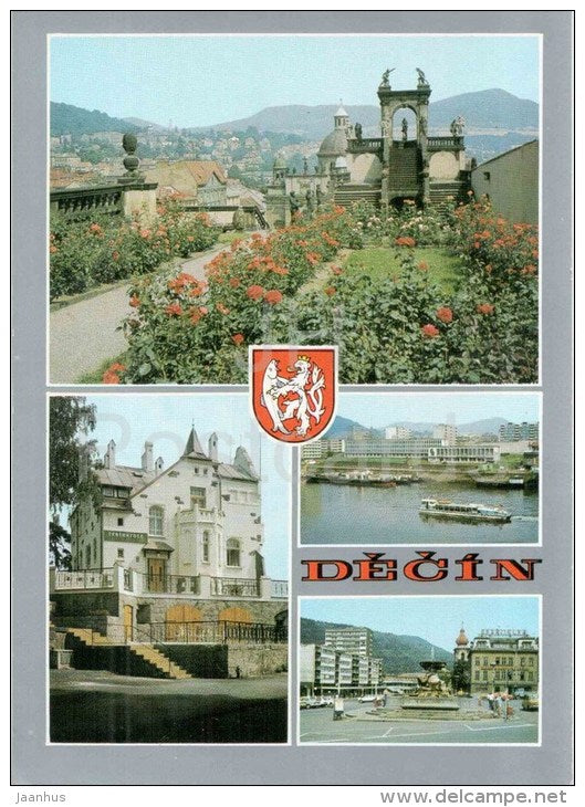 Decin - town views - Czechoslovakia - Czech - unused - JH Postcards