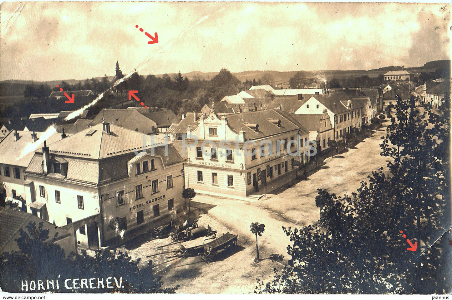 Horni Cerekev - old postcard - Czech Republic - unused - JH Postcards