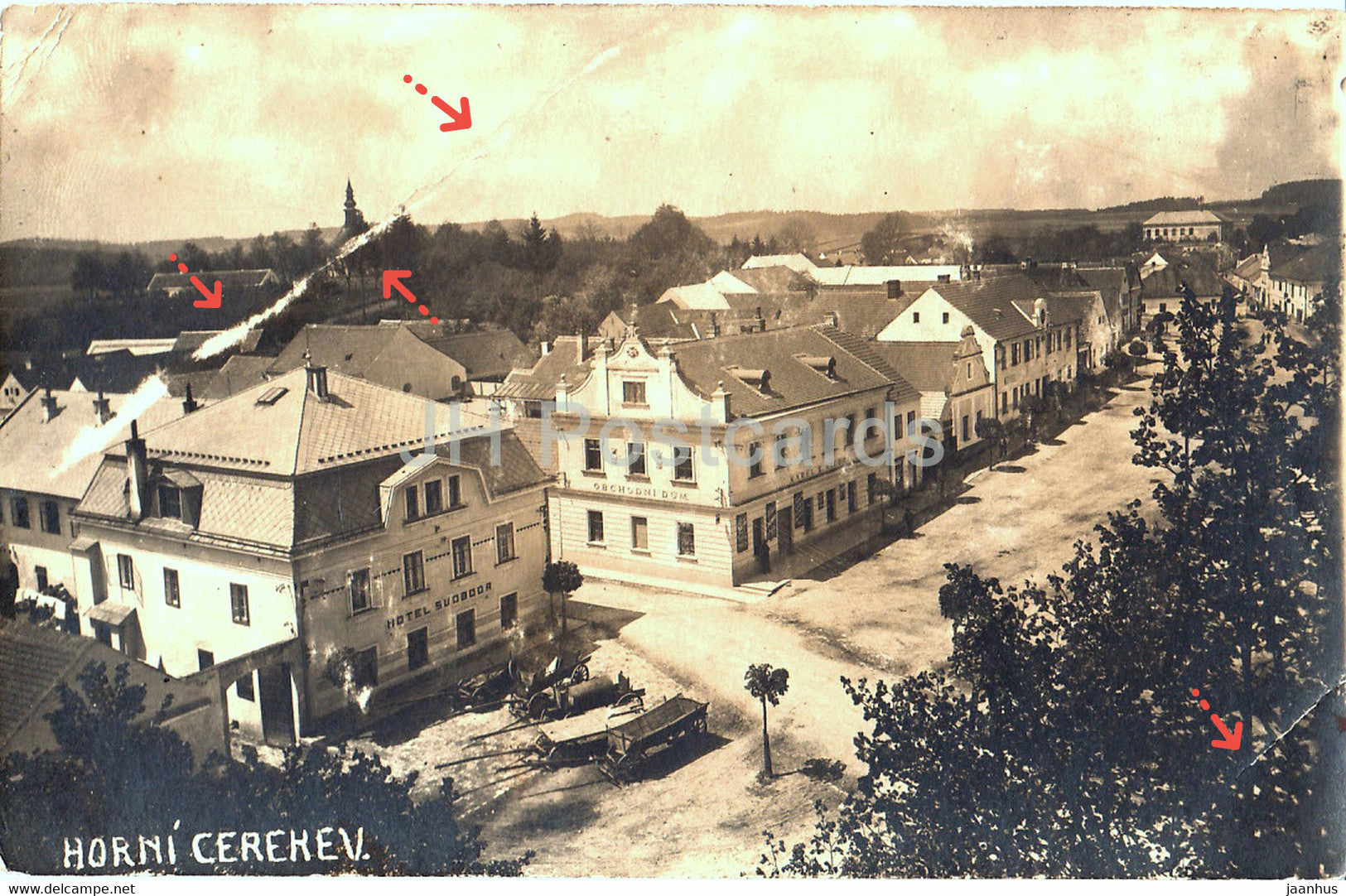Horni Cerekev - old postcard - Czech Republic - unused - JH Postcards