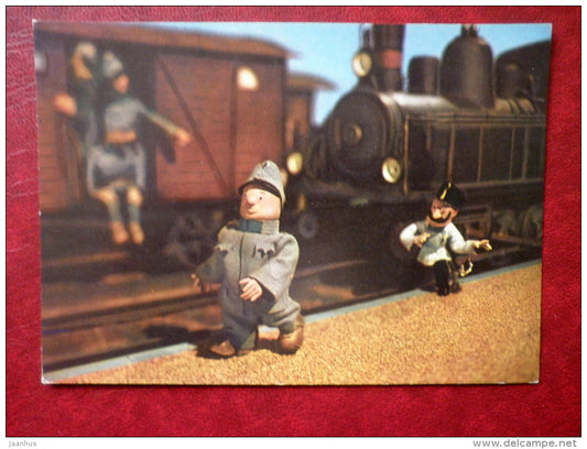 The Good Soldier Švejk - novel by Jaroslav Hasek - train 1 - Tisk Severografia Decin - Film - Animation - Czech - - JH Postcards