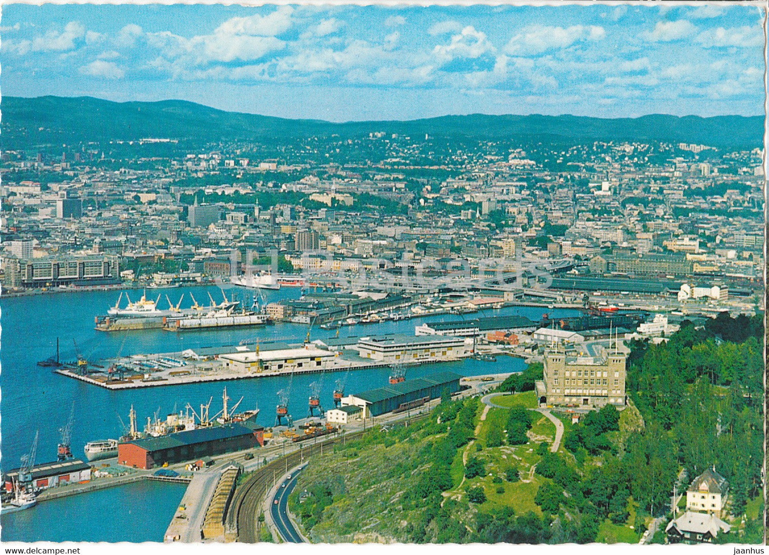 Oslo - The Harbour - port - 1972 - Norway - used - JH Postcards