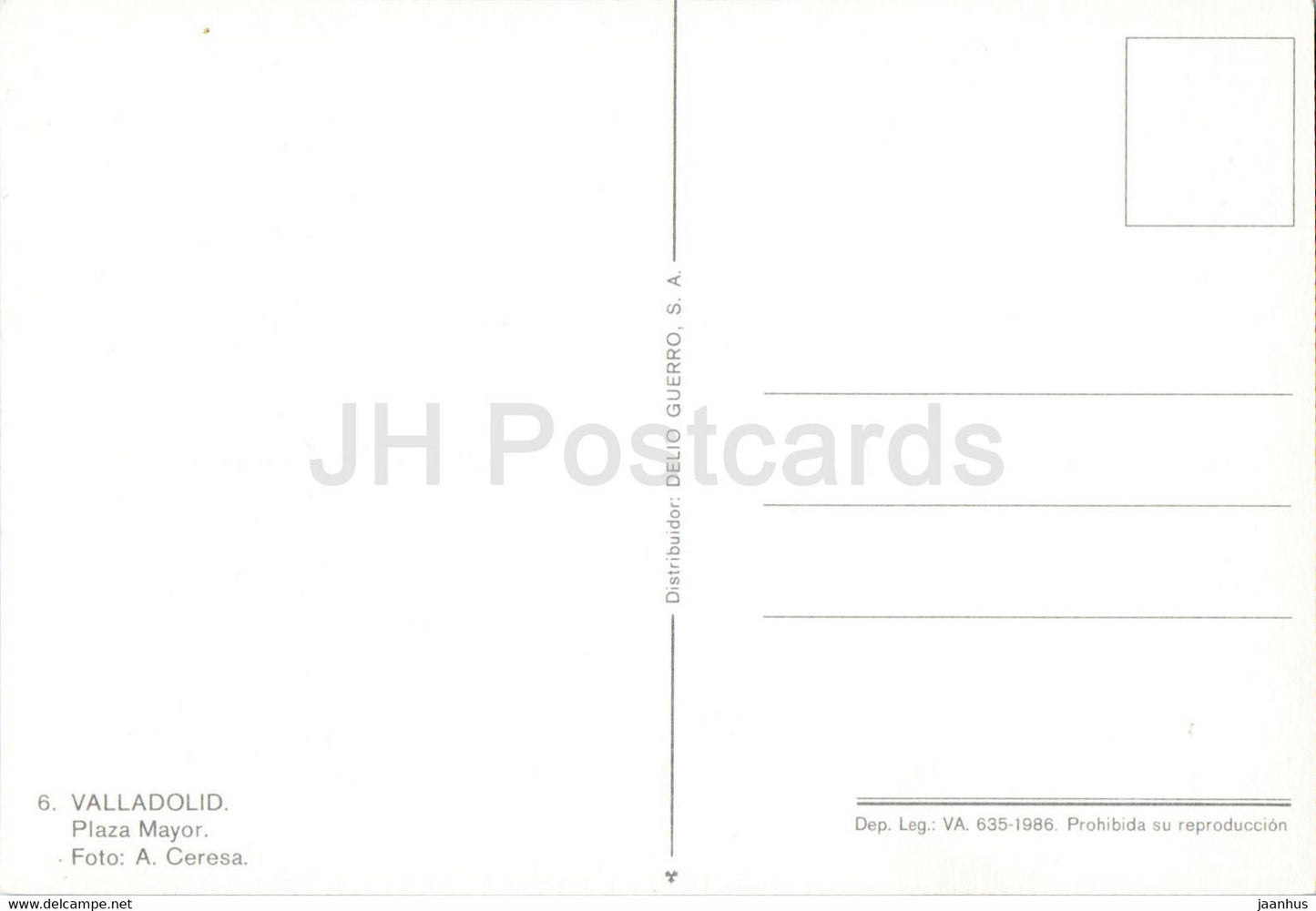 Valladolid - Plaza Mayor - 6 - Espagne - inutilisé
