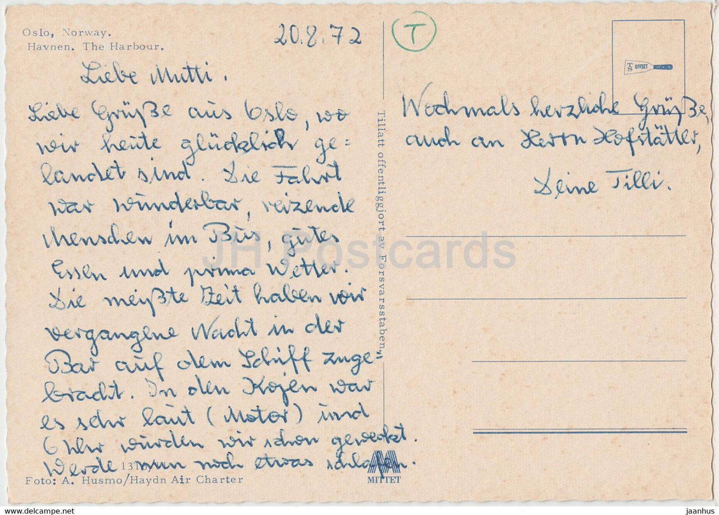 Oslo - The Harbour - port - 1972 - Norvège - utilisé