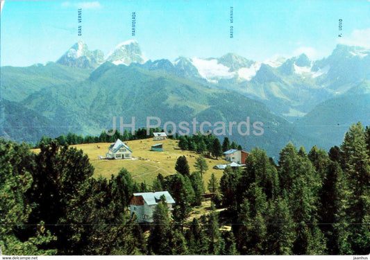 Dolomiti del Catinaccio - Ciampedie - Rifugi e stazione - Vigo di Fassa - Italy - unused - JH Postcards
