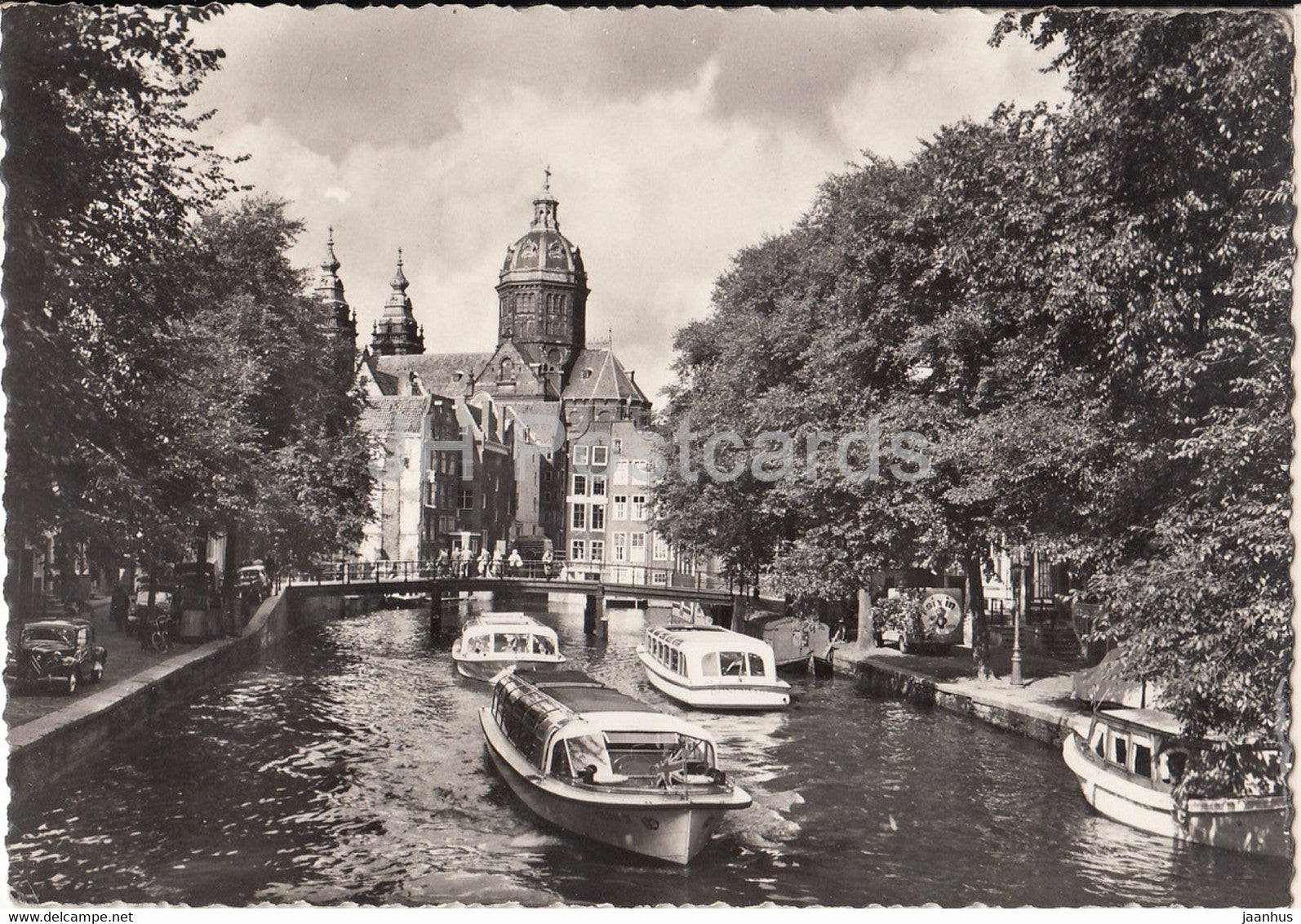 Oud Amsterdam - O Z voorburgwal - boat - old postcard - 1959 - Netherlands - used - JH Postcards