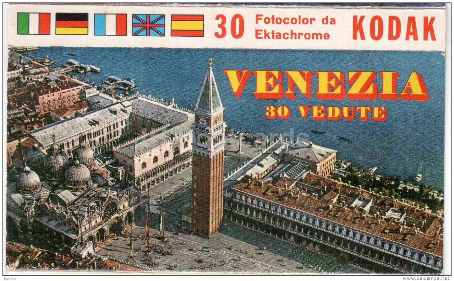 mini photo book with 30 photos - leporello - Venezia - Venice - Italy -unused - JH Postcards