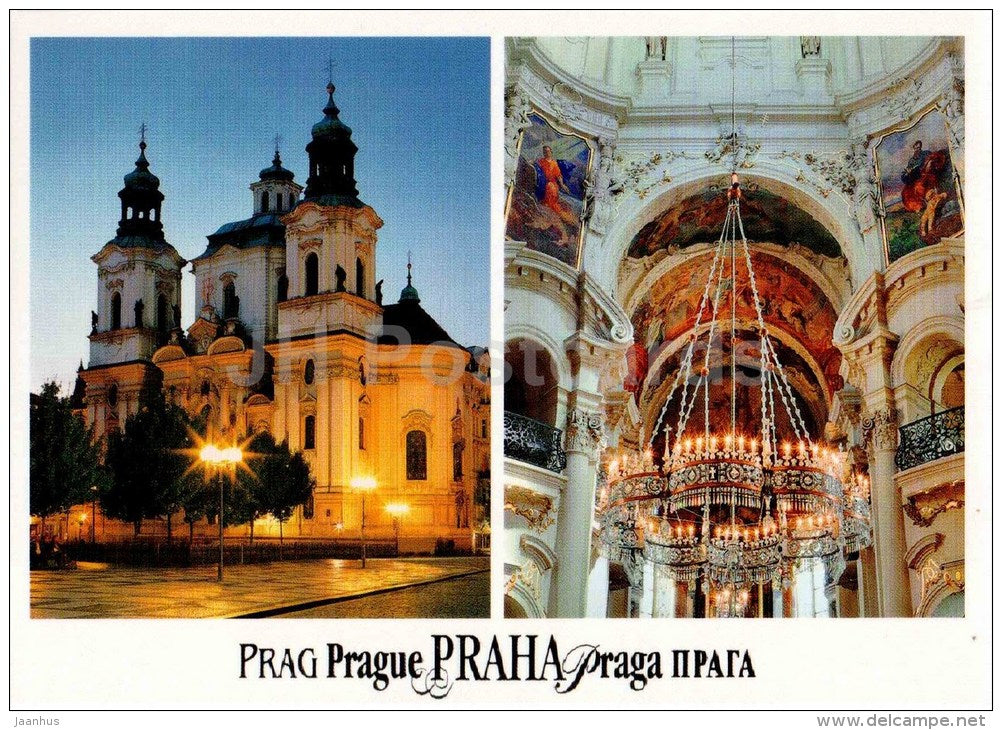 The Church of St. Nicholas - the Czechoslovak Hussite Church - Praha - Prague - Czechoslovakia - Czech - unused - JH Postcards