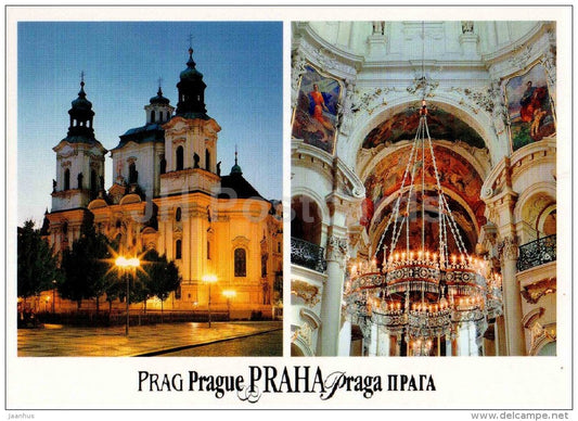 The Church of St. Nicholas - the Czechoslovak Hussite Church - Praha - Prague - Czechoslovakia - Czech - unused - JH Postcards