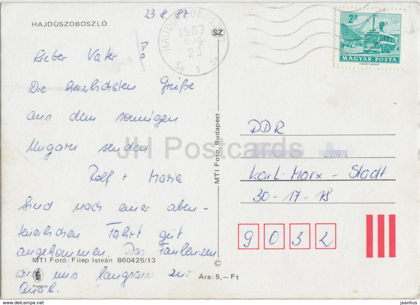 Hajduszoboszlo - piscine - 1987 - Hongrie - d'occasion