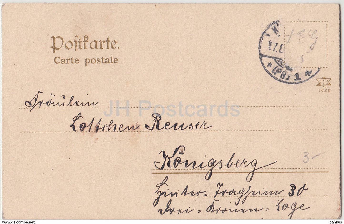 Junge und Mädchen – Kinder – Trachten – Fischer – Königsberg – alte Postkarte – 1900er – Deutschland – gebraucht
