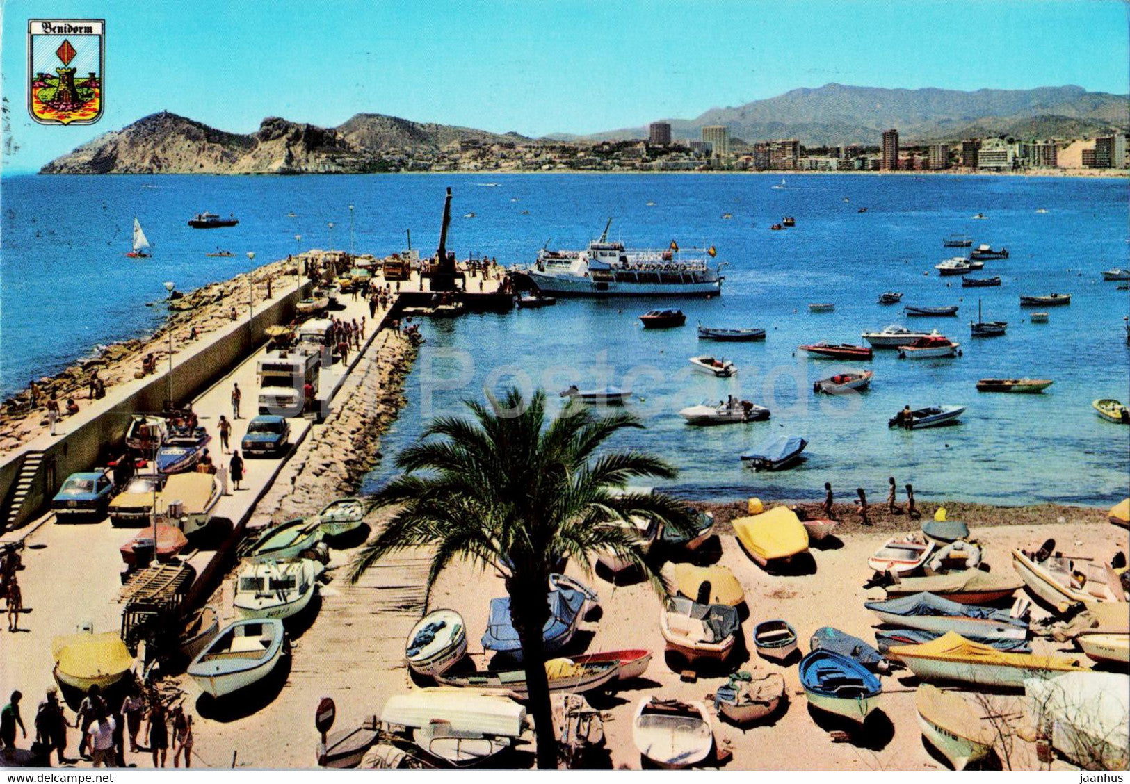 Benidorm - Puerto - port - boat - ship - 22 - Spain - used - JH Postcards