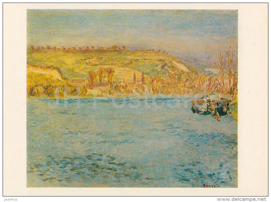 illustration by Pierre Bonnard - The Seine river at Vernon , 1911 - French Art - 1982 - Russia USSR - unused - JH Postcards