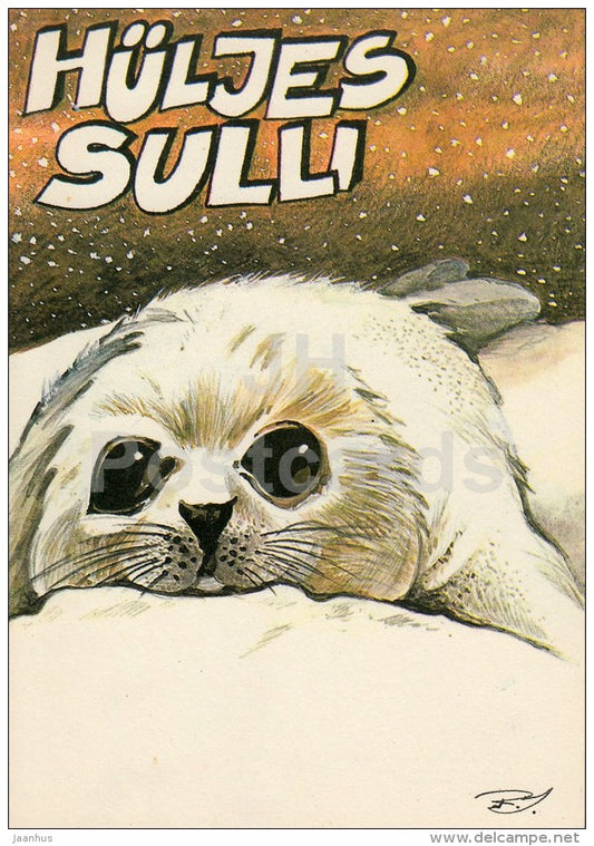 illustration by R. Jarvi - Seal Sulli - 1983 - Estonia USSR - unused - JH Postcards