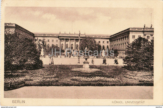 Berlin - Konigl Universitat - Feldpost - military mail - old postcard - 1915 - Germany - used - JH Postcards