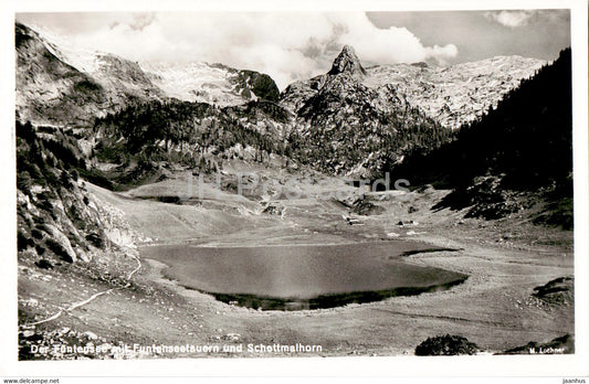 Der Funtensee mit Funtenseetauern und Schottmalhorn - old postcard - Germany - unused - JH Postcards