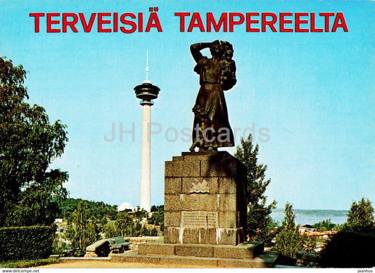 Tampere - Hl Kurun Onnettomuuden muistomerkki - monument to sunken ship Kuru - Finland - unused - JH Postcards