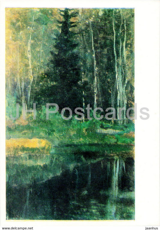 painting by M. Nesterov - Autumn Landscape - Russian art - 1975 - Russia USSR - unused - JH Postcards