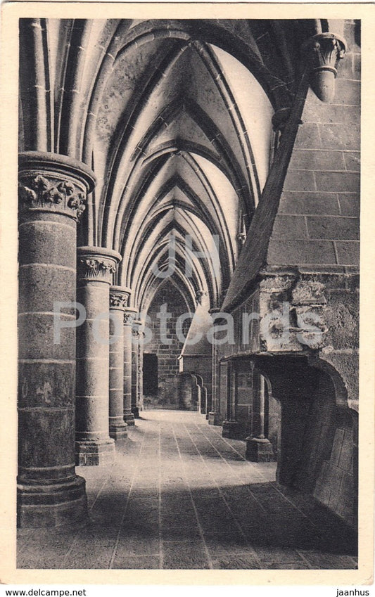 Abbaye Du Mont St Michel - Travee de la Salle des Chevaliers - 3537 - old postcard - France - unused - JH Postcards