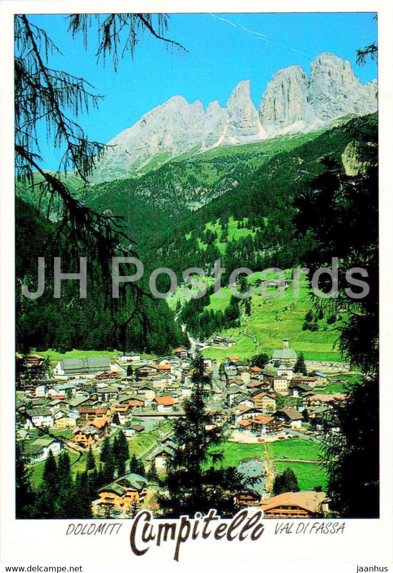 Dolomiti - Campitello - Val di Fassa - Panorama verso il del Sassolungo - 2004 - Italy - used - JH Postcards