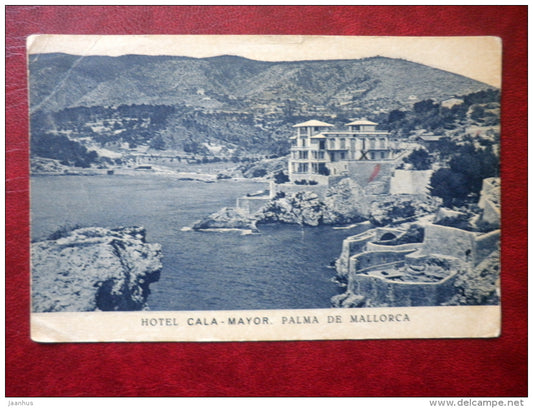 Hotel Cala - Mayor - Palma de Mallorca - Islas Baleares - circulated in 1927 - Spain - used - JH Postcards