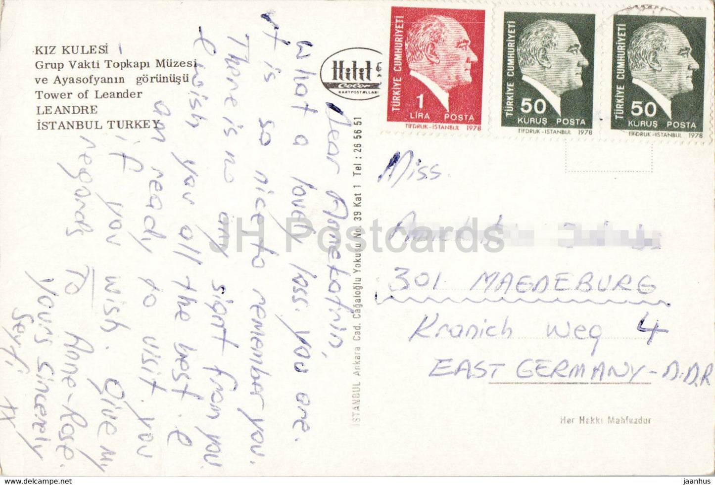 Istanbul - Leanderturm - Hitit - Türkei - gebraucht