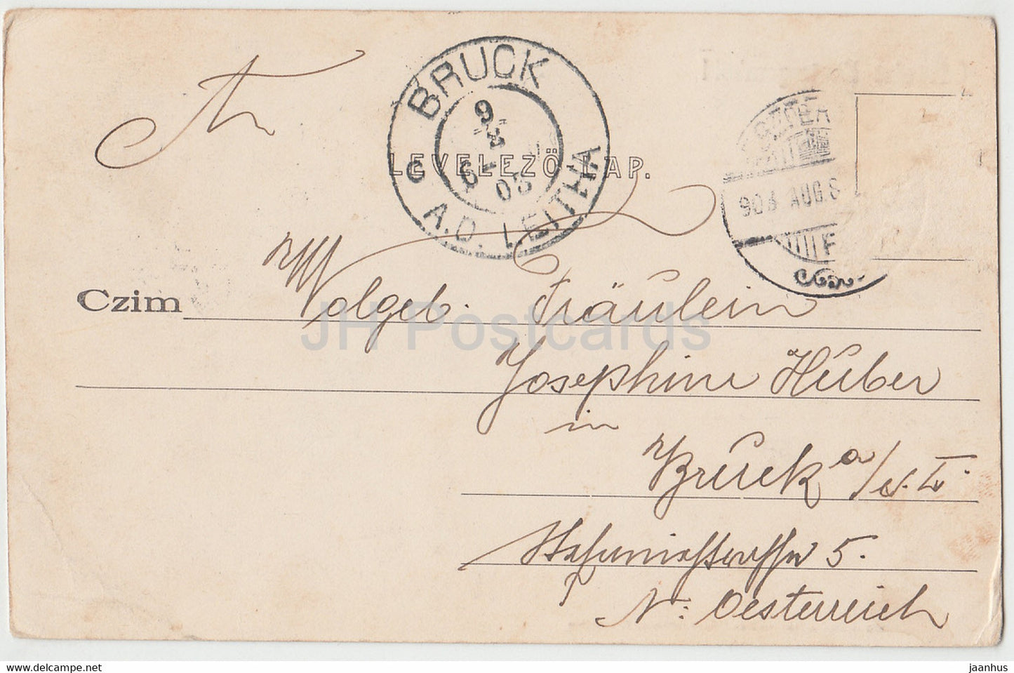 Udvozlet Esztergombol - Esztergom - carte postale ancienne - 1903 - Hongrie - utilisé