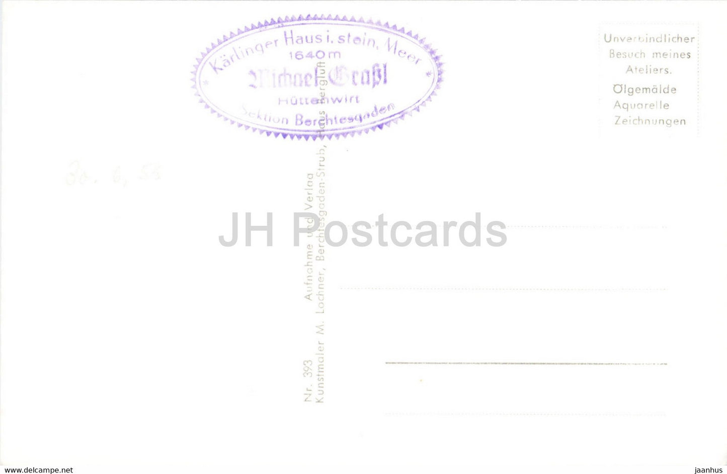 Der Funtensee mit Funtenseetauern und Schottmalhorn - old postcard - Germany - unused