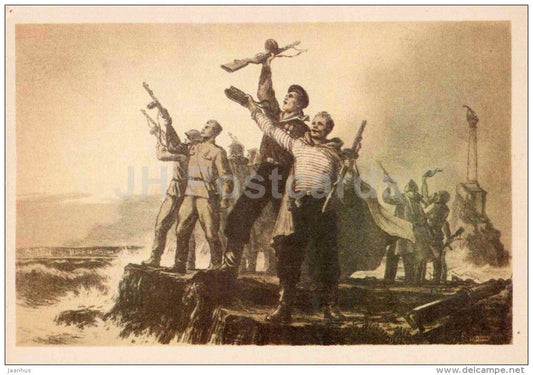 Liberated Sevastopol - illustration by Baranov - Sevastopol - 1982 - Ukraine USSR - unused - JH Postcards