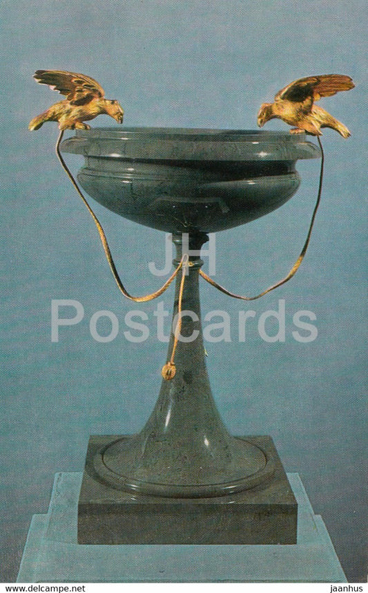 Tazza with Falcons - Russian Coloured Stone - 1974 - Russia USSR - unused - JH Postcards