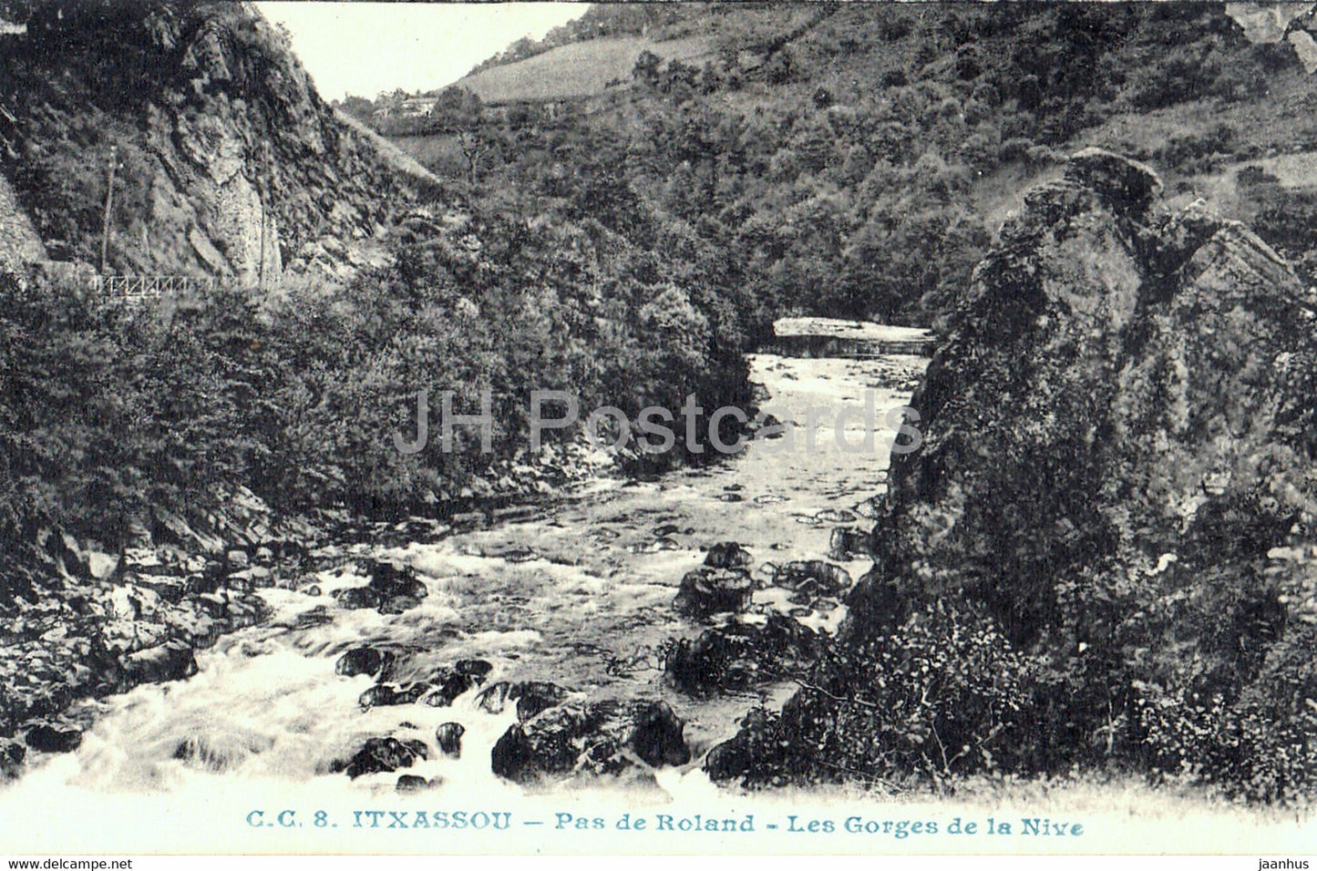 Itxassou - Pas de Roland - Les Gorges de la Nive - 8 - old postcard - France - unused - JH Postcards