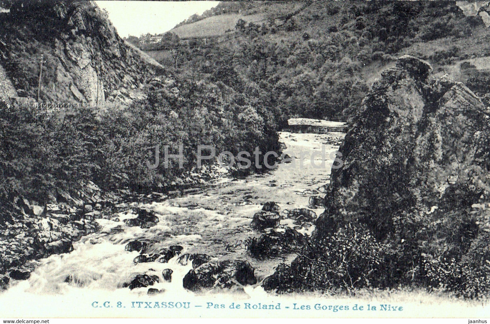 Itxassou - Pas de Roland - Les Gorges de la Nive - 8 - old postcard - France - unused - JH Postcards