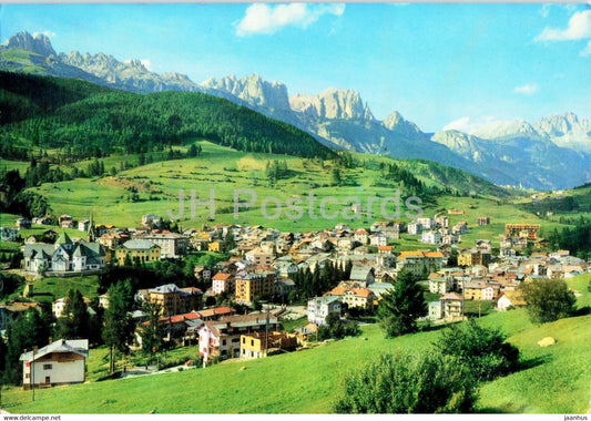 Moena - Panorama con le Dolomiti del Catinaccio e Sassolungo - 1967 - Italy - used - JH Postcards