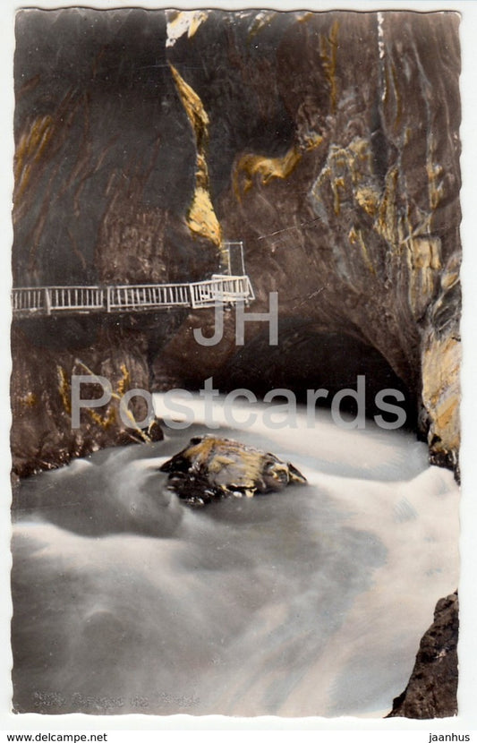 hotel Buffet de la Gare - Bazar Gorges du Trient - Switzerland - 1958 - used - JH Postcards