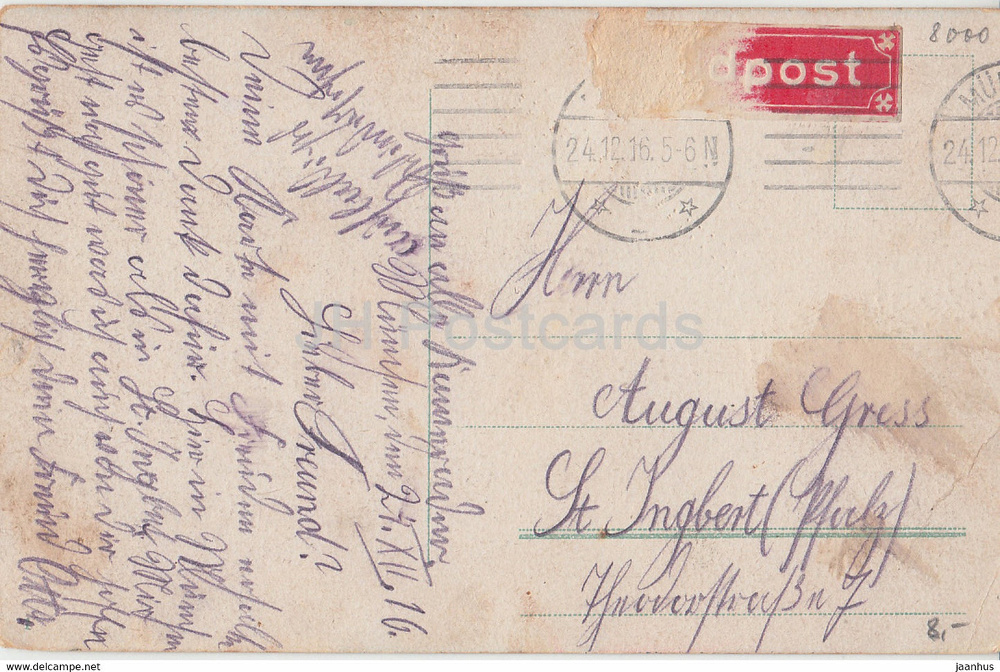 Munchen - Blick auf die Frauenturme - Rathaus und Peterskirche - Munich - old postcard - 1916 - Germany - used