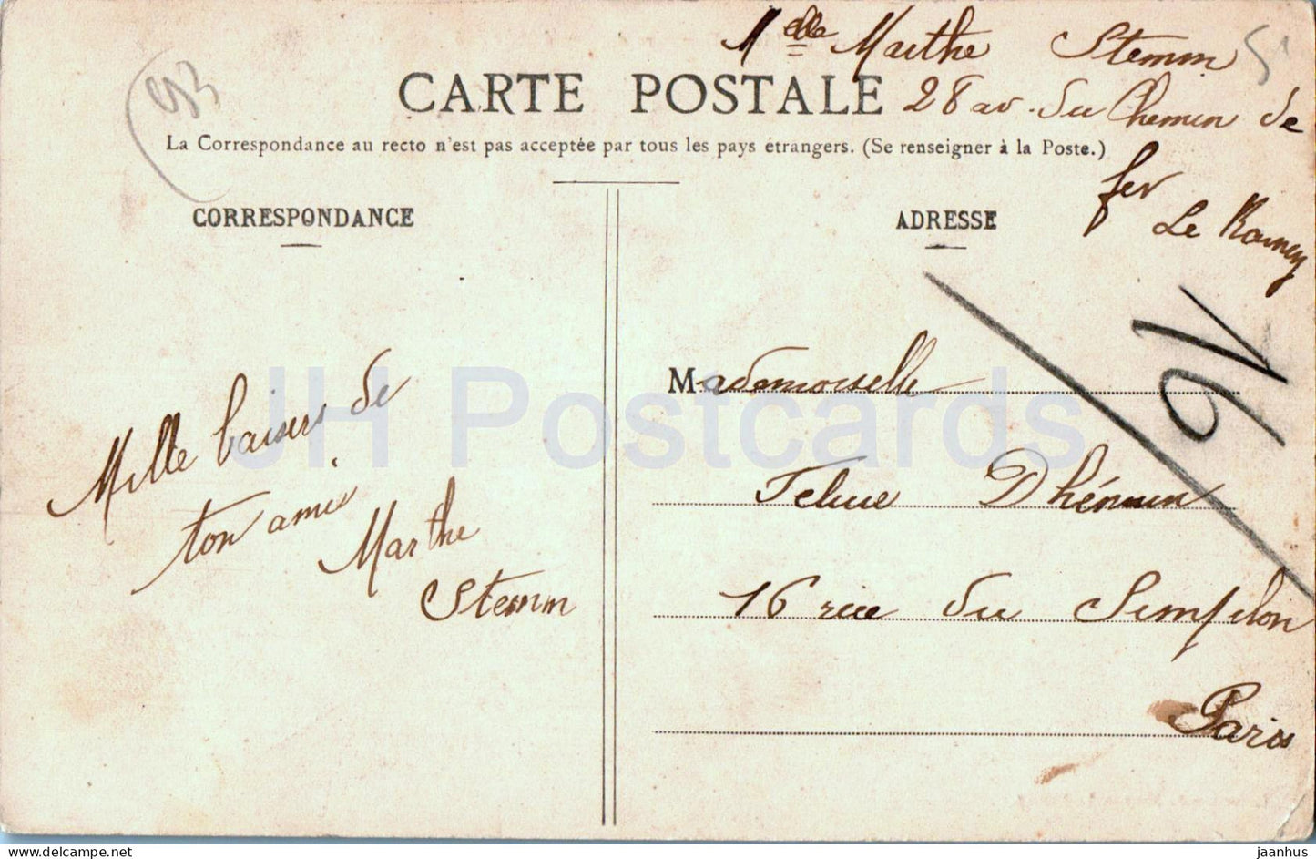 Abbaye de Livry - Demeure de Mme de Sévigné - carte postale ancienne - 1906 - France - occasion 