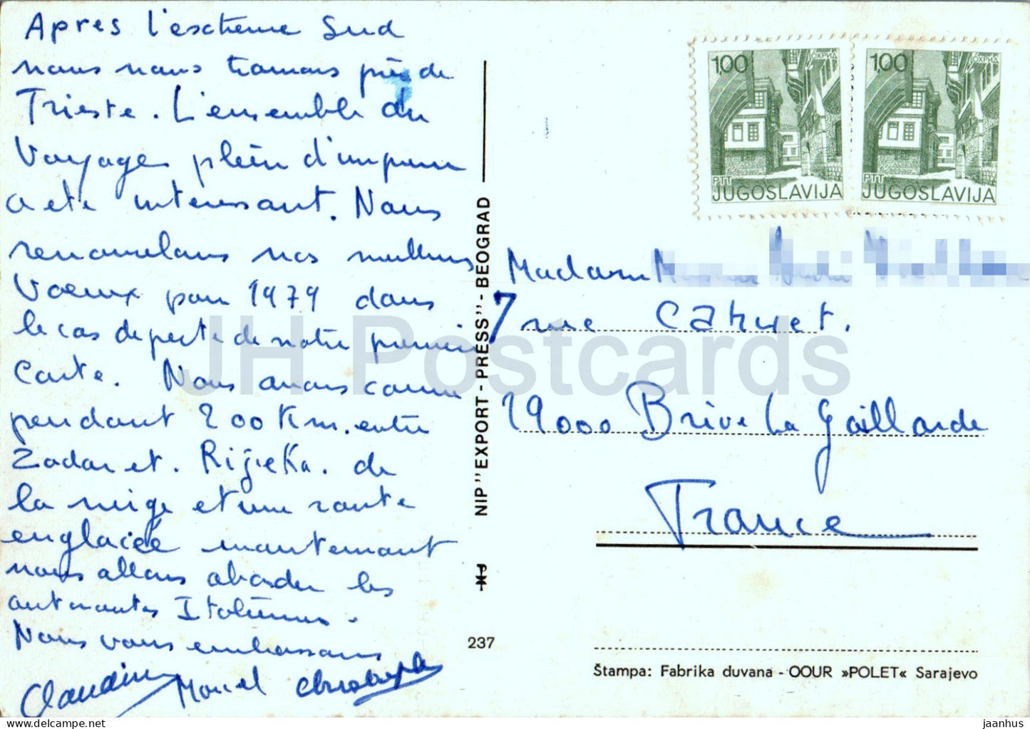 Ulcinj - 237 - Yugoslavia - Montenegro - used