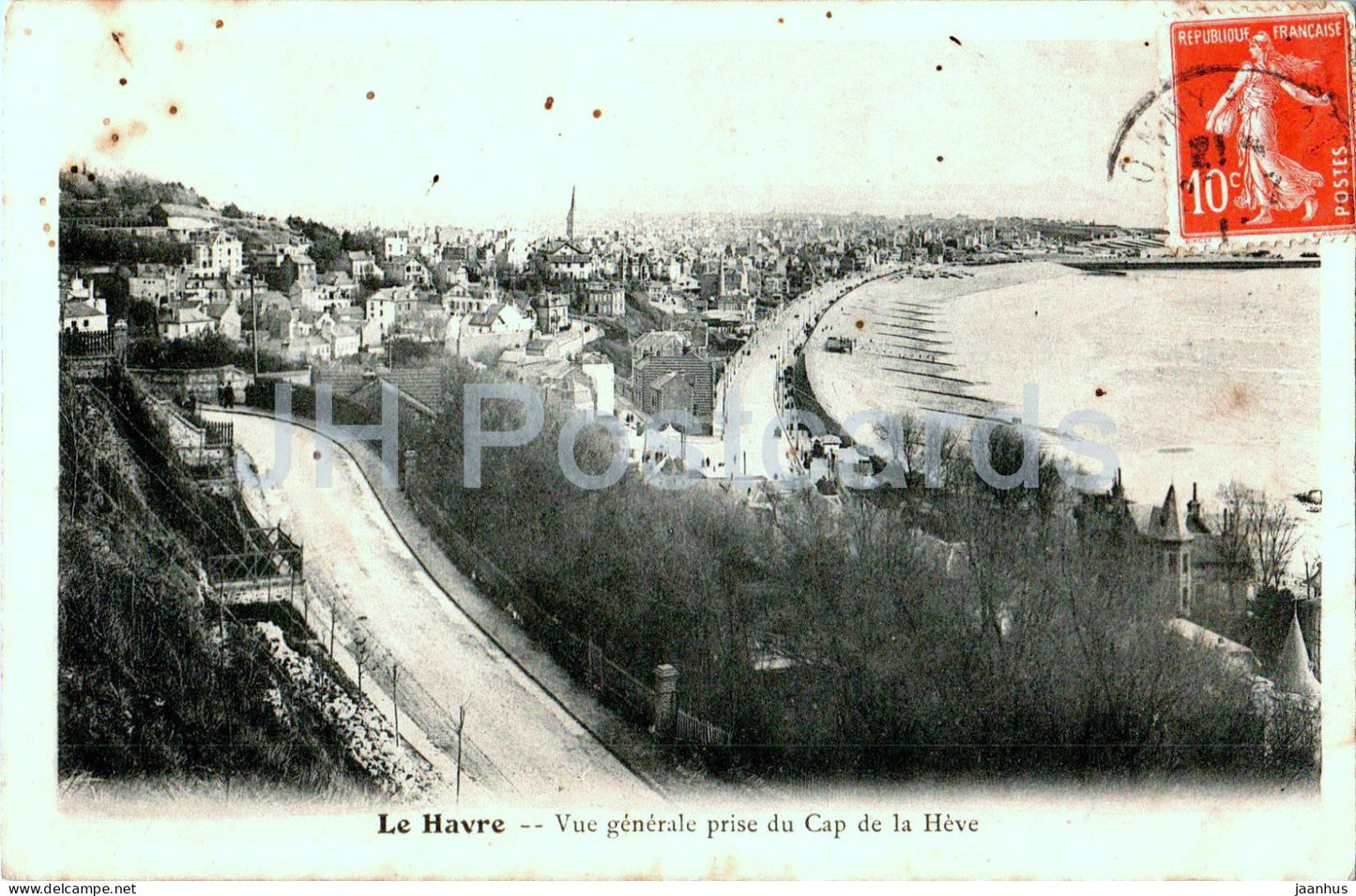 Le Havre - Vue generale prise du Cap de la Heve - old postcard - France - used - JH Postcards