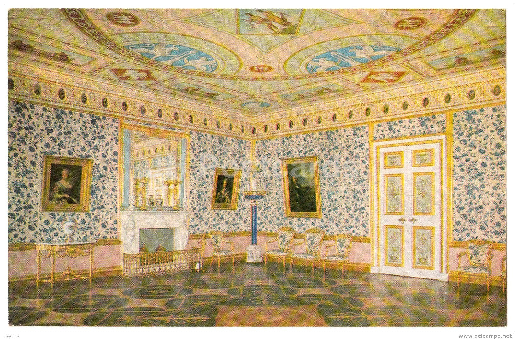 The Blue Drawing Room - Catherine Palace Museum - Pushkin - 1978 - Russia USSR - unused - JH Postcards
