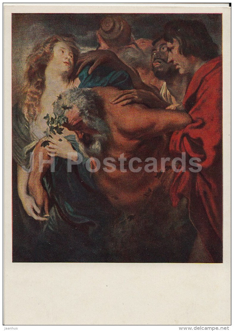 painting by Anthony van Dyck - Drunk Silenus - Flemish art - 1956 - Russia USSR - unused - JH Postcards