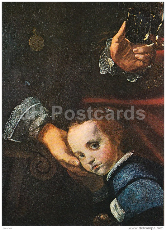 painting by Karel Skreta - Portrait of the Cutter of Precious Stones - Czech art - large format card - Czech - unused - JH Postcards