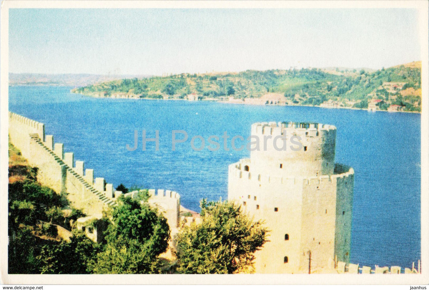 Istanbul - Bosphorus seen from Rumelihisar - old postcard - Turkey - unused - JH Postcards