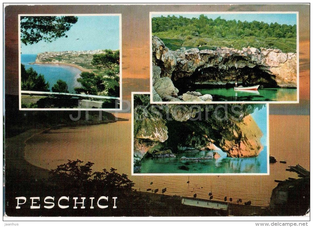 Luci e Colori del Gargano - Peschici - Puglia - 5115 - Italia - Italy - sent from Italy Peschici to Germany 1977 - JH Postcards