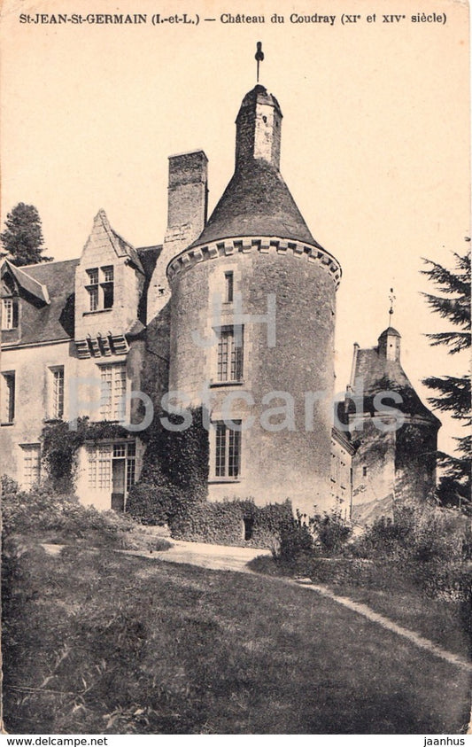 St Jean St Germain - Chateau du Coudray - castle - old postcard - 1942 - France - used - JH Postcards