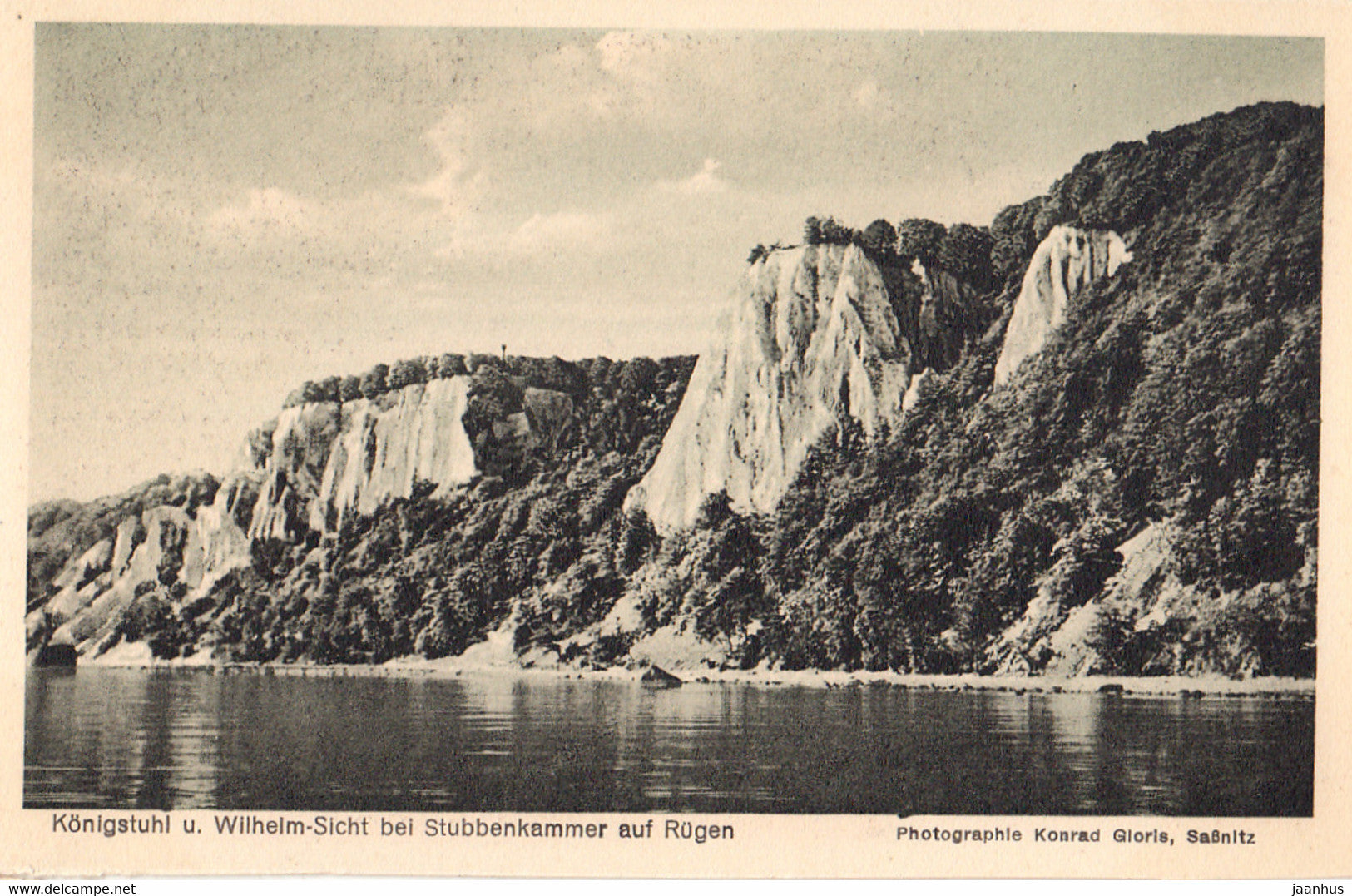 Konigstuhl u Wilhelm Sicht bei Stubbenkammer auf Rugen - Konigsstuhl - old postcard - Germany - unused - JH Postcards