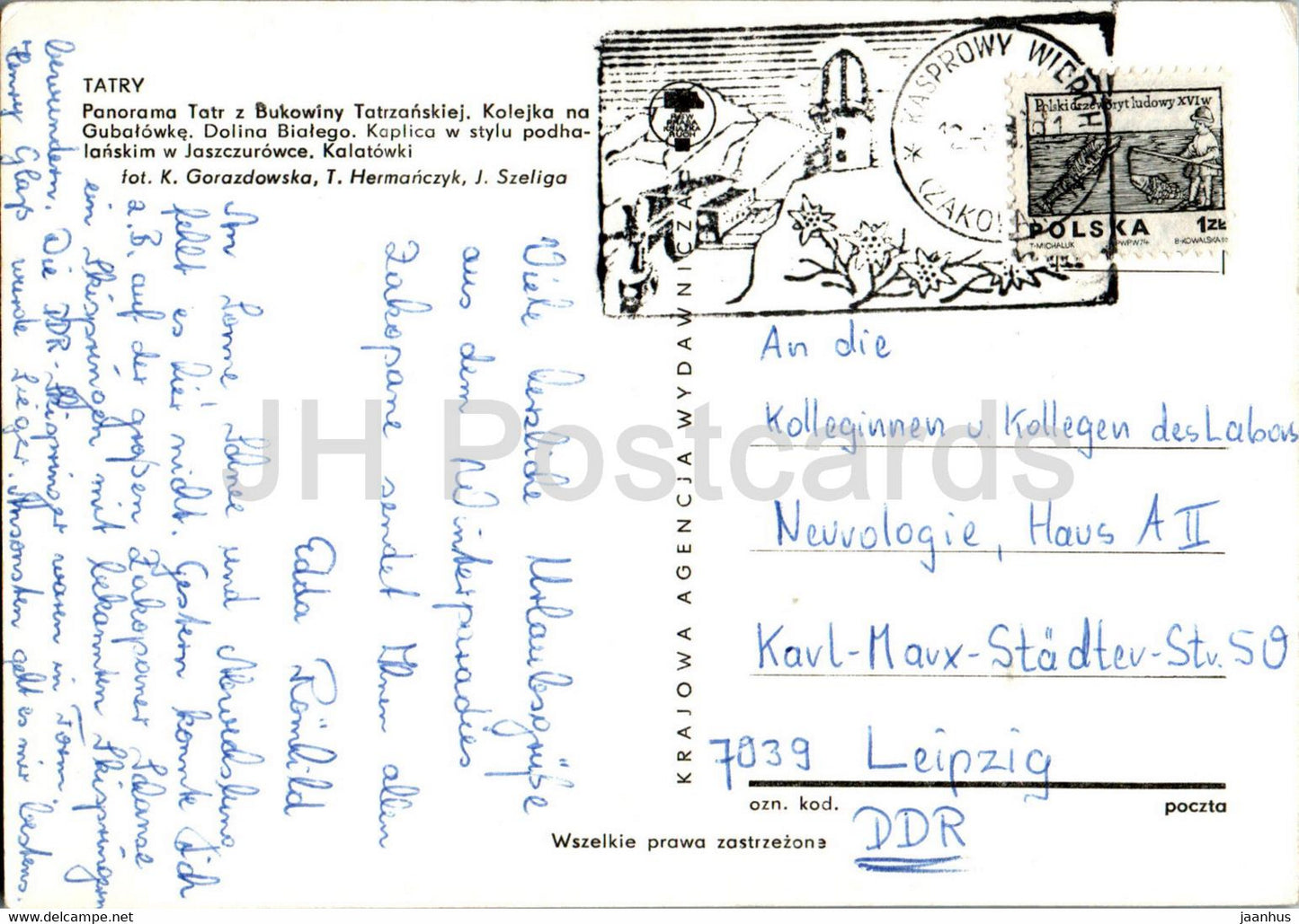 Tatry - Tatras - panorama - Gubalowka - Dolina Bielago - Kalatowki - funicular - multiview - Poland - used